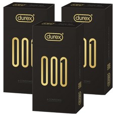 Durex杜蕾斯 001水性聚氨酯標準裝保險套, 6個, 3盒