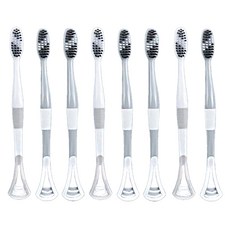 防毛舌清潔牙刷組合 8p 套組單聲道隨機發貨, 1套