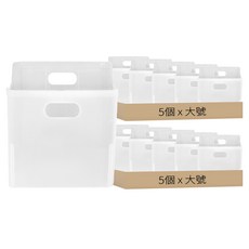mb.ko 多用途半尺寸收納籃, 10個, 透明