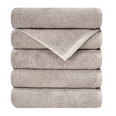 松月毛巾 Natural Cozy 150g 飯店毛巾 30支棉紗, 淺棕色, 5個