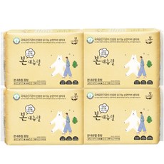 [비건라이프] 유기농본 내츄럴 생리대 날개형, 중형, 18개입, 4개