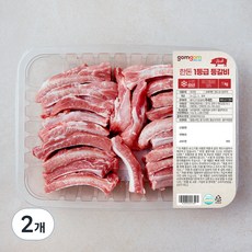 곰곰 한돈 1등급 등갈비, 1kg, 2개