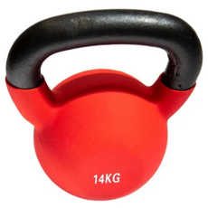 AB Sport 包膠壺鈴 14KG 紅色 鐵製手柄打磨光滑處理, 1個