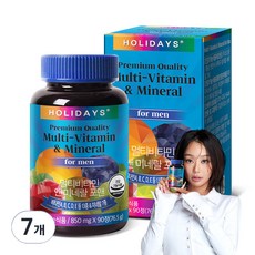 홀리데이즈 멀티비타민 앤 미네랄 포맨, 90정, 7개