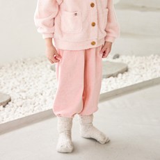 WALTONKIDS 兒童舒適絲絨羅紋束口褲