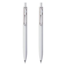 Uni 三菱 ball ONE UMNSF-38 自動鋼珠筆, 一體成形筆桿設計, 握感舒適, 速乾墨水不透印, 灰色, 2支