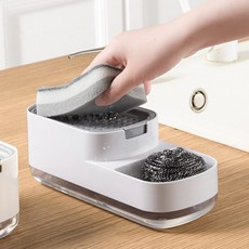 efactory Judy N 推式一觸式洗滌劑泵送洗滌器立式分配器, 1個, 白色