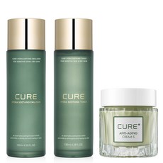 김정문알로에 큐어 하이드라 수딩 에멀젼 130ml + 토너 130ml + 라센스 로에 큐어 안티에이징 크림 에스 50g, 1세트