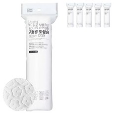 SONAK SONAK 柔軟低棉絮 優質純棉圓形無螢光化妝棉 180gsm, 6個, 120枚入