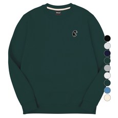 okstar 男女通用 翻肚貓咪刺繡厚磅大學T