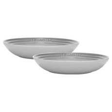 LE CREUSET Logo 義大利麵碗 M 2件組 + 購物袋, 1套, 迷霧灰