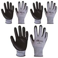 가드맨 CN NBR 코팅 멜란지 장갑 양손세트, 회색, 3개