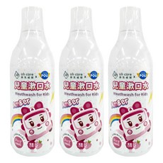 oh care 歐克威爾 兒童漱口水 Poli波力 草莓, 350ml, 3瓶