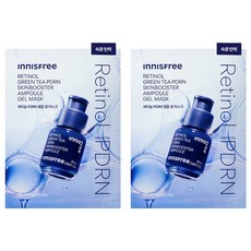 이니스프리 레티놀 그린티 PDRN 스킨부스터 앰플 겔 마스크 25ml, 1개입, 2개