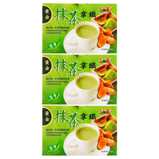 自然緣素 黃金抹茶拿鐵沖泡粉 15包/盒 - 暖心健康飲品, 35g, 3盒