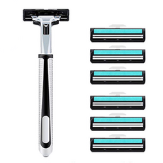 2중날 면도기 + 날 6p 세트, 1세트