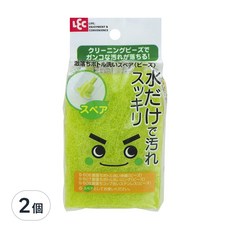 日本 LEC 免清潔劑洗杯 替換刷, 綠色, 2個