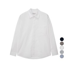 MIND BRIDGE 男士牛津布寬鬆版型棉質襯衫 MYWS01A1