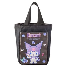 Sanrio 三麗鷗 酷洛米束口飲料提袋 KT-BAG10, 黑色冰淇淋, 1個