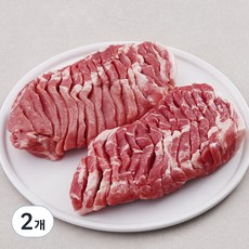두툼한 고깃집 목살 멕시코산 (냉장), 1kg, 2개