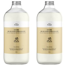 Dear Fennel 梨與小蒼蘭馥郁香水衣物柔軟精 經典香氛 正裝, 1L, 2個
