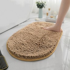 長毛吸水腳踏墊, 米色