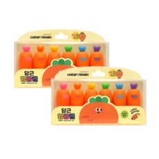 Pinkfoot 胡蘿蔔造型迷你螢光筆, 6色, 2組