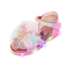 LA STELLA 女童愛心POP LED涼鞋