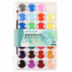 SIMBALION 雄獅 王樣粉餅水彩, 28色