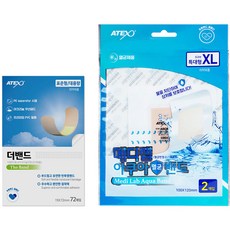 더밴드 편안한 점착력 일본PVC 대용량 표준형 72P + 메디랩 아쿠아 상처보호 투명방수 멸균밴드 특대형XL 2P, 1세트