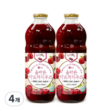 올즙 올바른 타트체리주스, 1L, 4개