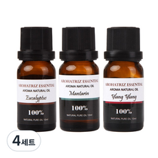 아로하트리즈 에센셜오일 유칼립 투스 + 만다린 + 일랑일랑, 10ml, 4세트
