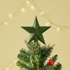 크리스마스 스타 토퍼 트리장식 꼭대기 장식, 그린, 20cm, 1개