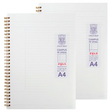 OXFORD 밀크PP 절취스프링 A4 좌철 80매 코넬, 혼합색상, 2개 문구/오피스/노트/메모지 반품 최저가 4,690원