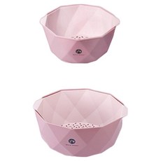 채소채반 소 + 대 세트, 핑크, 1개