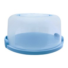 TRIARROW 三箭牌 小手提蛋糕盒 PP材質 耐熱100°C 直徑25cm K-2080, 透明色 + 藍色, 1個