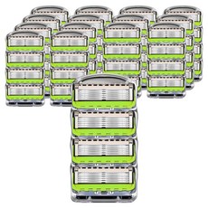 Daonselect 吉列鋒隱動力相容5層優質刮鬍刀片, 1入, 60個