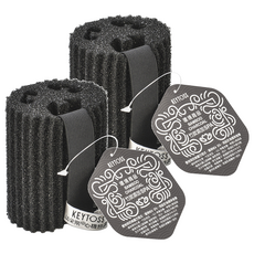 KEYTOSS 詰朵斯 RE8892 竹炭添加絲瓜沐浴海棉 防霉抗菌無毒無臭, 灰黑色, 1個裝, 2個