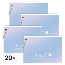 wannathis Glowing Line 索引環活頁單字卡 60張, 藍色, 20個