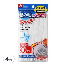 LEC 濾髮網30入 有效捕捉落髮毛髮 汙漬 BB-128 4包 適用圓形排水口 直徑6到15公分, 適用圓形排水口, 直徑6到15公分