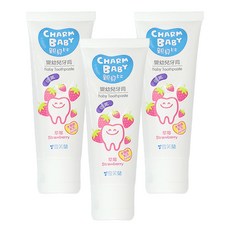 雪芙蘭 CHARM BABY 親貝比 嬰幼兒牙膏, 草莓口味, 木醣醇配方, 低氟, 50g, 3條