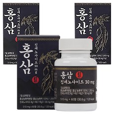 Irim 6年根紅蔘人蔘皂苷30mg 30.6g, 3個, 60顆