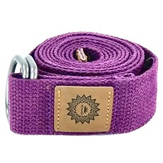 Miracle 墨瑞革 習瑜珈純棉雙環伸展瑜珈繩, 240 x 3.7 x 0.2cm, 繞蓮紫, 1條