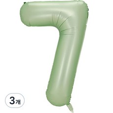 팡파티 숫자 레터링 풍선 101cm 7, 애플그린, 3개