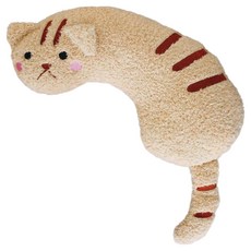 CattyMan 貓用溫馨舒適造型枕-奶茶喵 貓咪睡眠好物 柔軟材質 可愛, 1入