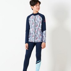ELINBOA Junior Rash Guard 拉鍊遊艇灰色 9 浮標