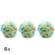 彩虹泡泡沐浴球, 1入, 6個, 綠色