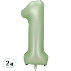 팡파티 숫자 레터링 풍선 101cm 1, 애플그린, 2개
