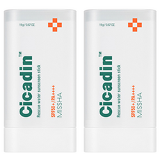 미샤 시카딘 레스큐 워터 선스틱 SPF50+ PA++++, 19g, 2개