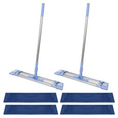 ACLEAN 鋁製夾式拖把清潔器 68cm + 環狀拖布 2入, 2組